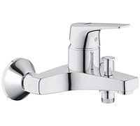 GROHE Mitigeur monocommande Bain Douche Start Flow, robinet à montage mural, raccord fileté pour flexible en 1/2", rosaces métal incluses, chromé, 23772000 (Import Allemagne)