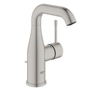 Grohe - Mitigeur monocommande Lavabo Taille M supersteel bec mobil avec butée et mousseur Essence