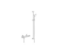 GROHE Mitigeur thermostatique 1/2" avec ensemble de douche, Chromée, Avec barre de douche 900 mm