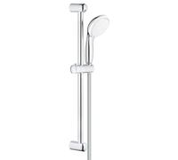 GROHE New Tempesta 100 Glijstangset - 60cm - ronde handdouche - 2 straalsoorten - gladde doucheslang - chroom/wit 26162001