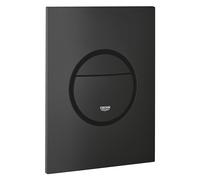 GROHE Nova Cosmopolitan S, plaque de commande pour WC, double touche | Plaque de commande WC, chasse interrompable, matériau de qualité, montage facile (phantom black, 37601KF0)