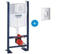 Grohe - Pack Bâti-support autoportant Rapid SL 1.13 M + Plaque de commande WC Start, Chrome (Project-505-BP)