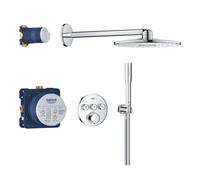 GROHE Precision SmartControl Ensemble de Douche Encastré 3 sorties (Vitalio SmartActive 310 2 jets, Bras Horizontal, Vitalio Get Stick 1 jet, Support Mural et Flexible 1.5 m), Chromé, 34874000