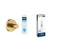 GROHE Pack Start Crochet Porte-Peignoir Gold Brossé Cool Sunrise avec Colle QuickFix A1, Installation facile, Temps de durcissement 24 heures, 41173GN0 + 41127000