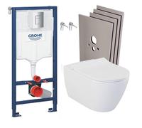Grohe - Pack WC Bâti-support + WC sans bride Bello + Abattant softclose + Set d'habillage (RapidSL-Bello-1-sabo)