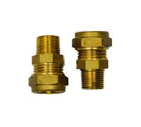 GROHE Paire d'adaptateurs pour raccords britanniques - Compression de 15 mm par filetage mâle BSP de 3/8" (idéal pour connecter des connexions flexibles européennes de 9,5 mm, adaptateurs en laiton