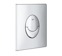 GROHE Plaque de commande WC Start, montage verticale, 2 boutons-poussoirs interrompable, finition brillante, 156x197mm, chromé, 38964000 (Import Allemagne)