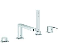 GROHE Plus Combiné monocommande 4 trous pour baignoire, montage sur gorge, saillie 211mm, avec accessoires, 29307003, Couleur: chrome