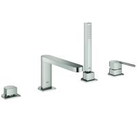 Grohe combinaison de baignoire Plus 4 trous 29307DC3 bain / douche inverseur, avec limiteur de température, supersteel