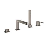 GROHE Plus garniture de finition pour combinaison de bord de baignoire à 4 trous avec inverseur incl. bec de baignoire, douchette à main et flexible de douche 200cm brushed hard graphite 29307AL3