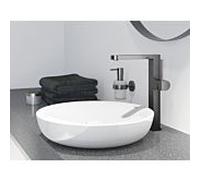 Grohe Plus mitigeur lavabo 32618AL3 taille XL, corps lisse, pour vasques à poser, graphite dur brossé