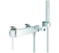 GROHE Plus Mitigeur monocommandé pour bain, saillie 189mm, montage apparent, avec ensemble de douche, 33547003