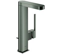 GROHE Plus Mitigeur monocommandé pour lavabo, L-Size, saillie 119mm, bec extractible, vidage à tirette, 23843AL3, Couleur: graphite dur brossé