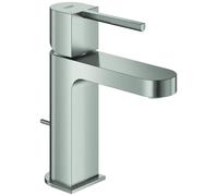 GROHE Plus Mitigeur monocommandé pour lavabo, S-Size, saillie 111mm, vidage à tirette, 32612DC3, Couleur: acier super