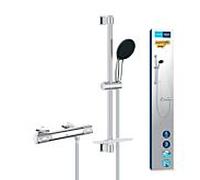 GROHE Ensemble de douche 34791001 - Mitigeur thermostatique, pommeau 3 jets, barre 60 cm, chromé