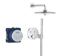 Ensemble de douche encastré - Tous les types de jets - Mitigeur thermostatique - GROHE - 34878000 - Gris