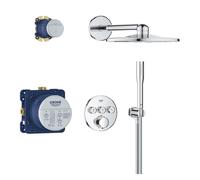 Grohe Precision SmartControl ensemble de douche pluie encastré - thermostatique - douche de tête ronde Ø 31 cm - bras mural droit - chrome 34874000