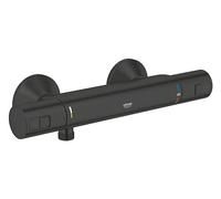 GROHE Mitigeur thermostatique de douche Precision Start 345942430 noir mat, montage en saillie
