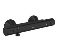 GROHE Mitigeur thermostatique de douche Precision Start 345942430 noir mat, montage en saillie