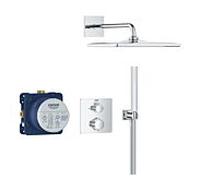 Grohe Precision Ensemble de douche encastré avec douche de tête Vitalio Rain Mono 310 Cube, 34881000,
