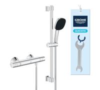 GROHE Ensemble de douche 34237003 – Mitigeur thermostatique, économie d'eau – chromé