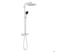 Grohe - Quickfix Colonne de douche thermostatique XXL Cube 250 + Douchette 2 jets Chrome (26696022)
