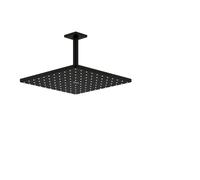 GROHE Rainshower 310 Mono Cube Ensemble de Douche de Tête (Montage Plafond, Douche de Tête Économie d’Eau 310 mm avec Bras de Douche 142 mm, Jet PureRain), Forme Carrée, Phantom Black, 26566KF0