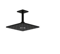 GROHE Rainshower 310 SmartActive CUBE Ensemble de Douche de Tête avec 2 Jets (Douche de Tête 310 mm avec Bras de Douche 142 mm, Corps d’Encastrement Requis), Forme Carrée, Phantom Black, 26481KF0