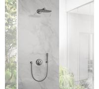 Grohe Rainshower set de douche de tête 26475AL0 graphite dur brossé, bras de douche 430mm, 2 types d'acier