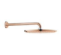 Grohe Douche de tête Rainshower Cosmopolitan 26066DA0 1 jet coucher de soleil chaud avec bras 380mm