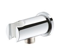GROHE Coudes de sortie murale Rainshower 1/2" avec support de douche mural rond, chrome