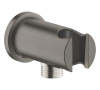 GROHE Rainshower Coude mural - 1/2" - avec support - rosace ronde - Hard graphite brossé 26658al0