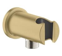 GROHE Rainshower Coude à encastrer avec support de douche (Rosace ronde Ø 48 mm, raccord fileté mâle 1/2", montage mural, Anti retours d'eau), Gold, 26658GN0