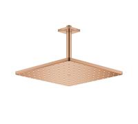 Ensemble de douche Grohe Rainshower Mono 310 Cube 26566DA0, sortie de plafond 14,2 cm, 1 jet, avec régulateur de débit, effet coucher de soleil chaud