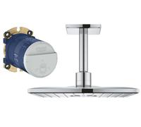 Grohe RainShower Cube SmartActive Set Pommeau Pluie Chrome Carré 2 Jets