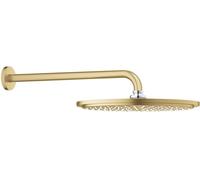 Grohe Rainshower douche à effet de pluie avec bras 31x31 cm ronde Brushed Cool Sunrise 26066GN0