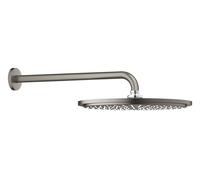 Grohe Rainshower douche à effet de pluie avec bras 31x31 cm ronde Brushed Hard Graphite 26066AL0