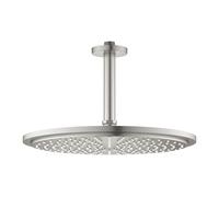 Grohe Rainshower douche à effet de pluie avec bras 31x31 cm ronde SuperSteel 26067DC0