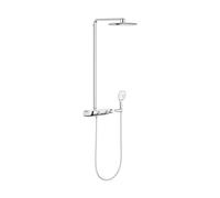 Grohe Rainshower ensemble de douche mural avec thermostat avec douche pluie StarLight Chrome 26361000