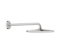 GROHE Rainshower Mono 310 Ensemble de Douche de Tête, Supersteel, 26558DC0 | PureRain, tête 310 mm, bras mural 422 mm, SpeedClean, PVD LongLife