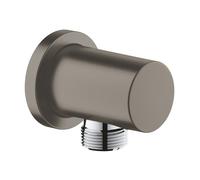 Coude mural GROHE Rainshower 1/2", rosace ronde, graphite dur brossé