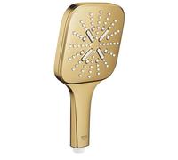 GROHE Rainshower SmartActive 130 Cube Douchette (Pommeau de douche 3 Jets, Compatible avec tous les flexibles standards, Économie d’eau, Système Anti-Calcaire, Carrée), Gold Brossé, 26582GN0