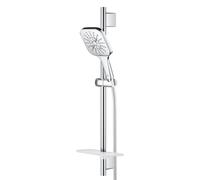 Grohe Rainshower SmartActive Cube 130 set de douche 26584000 chromé , barre de douche 600 mm, 3 modes de jet, limiteur de débit 9,5 l / min