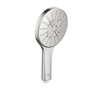 GROHE Pomme de douche Rainshower match0 26574DC0 supersteel – 3 modes, avec limiteur 9,5 l/min