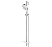 GROHE Rainshower SmartActive 150 Ensemble barre de douche - 90cm - douchette ronde - 3 types de jets - flexible de douche lisse - avec porte-savon - chrome 26594000