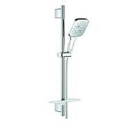 GROHE Set de douche Rainshower SmartActive Cube 130 chromé, barre 600 mm, 3 jets, limiteur 9,5 l/min