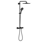 Grohe Rainshower système de douche thermostatique avec douchette 3 types de jets phantom black 22119kf0