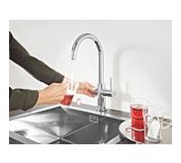 Grohe Red duo mélangeur de cuisine 30083001 chromé, taille M, bec en C, avec chaudière