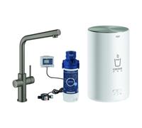 Grohe Red mitigeur d'évier 30327AL1 graphite dur brossé, taille M, avec chaudière