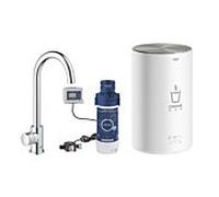 Grohe Red Mono robinet de cuisine 30085001 chromé , taille M, bec en C, avec chaudière